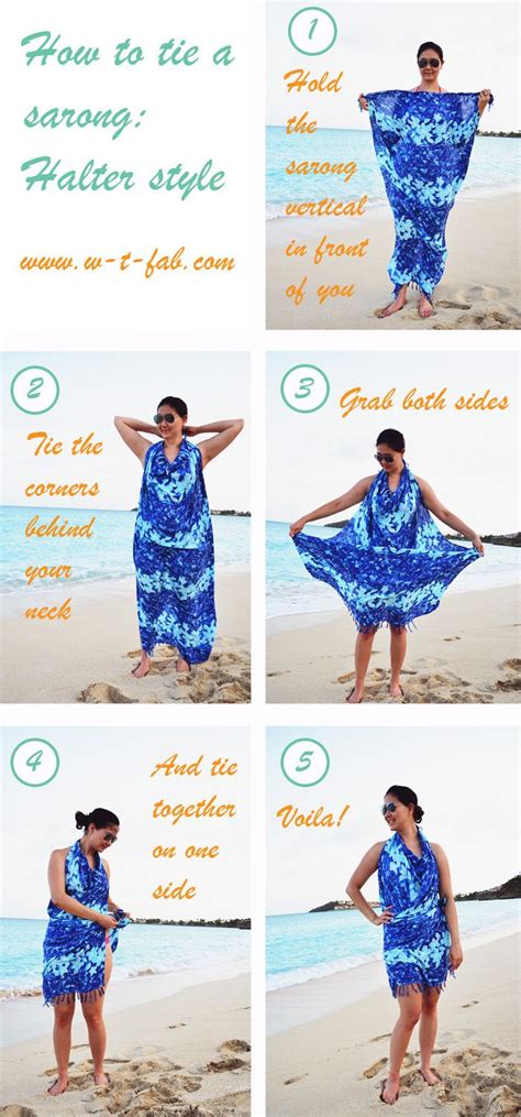 how to wear sarong wrap.